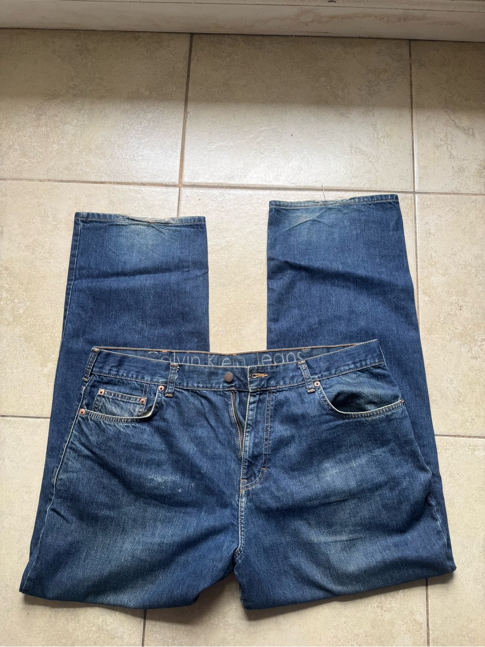 Calvin Klein Jeans Men’s Dark Blue straight leg Denim